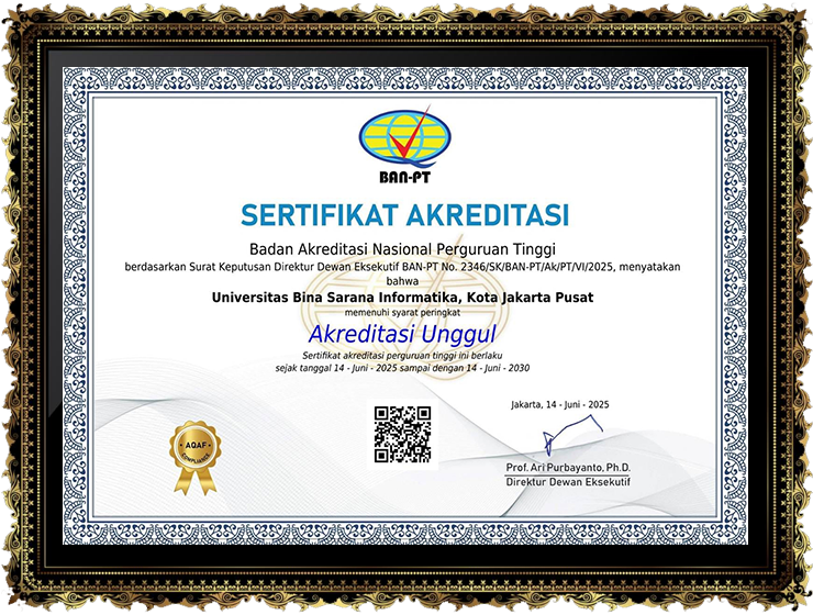 Sertifikat Akreditasi Unggul UBSI